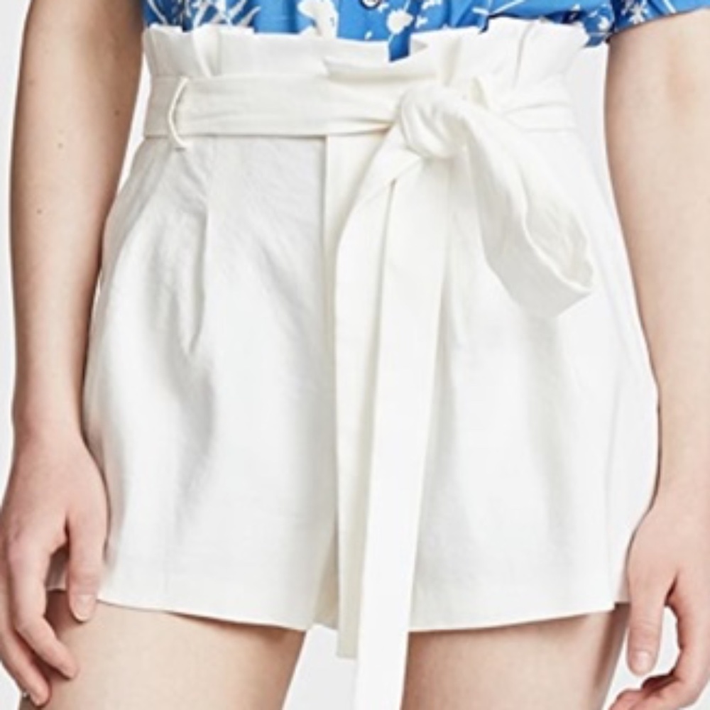 Alice + Olivia White High Waist Shorts